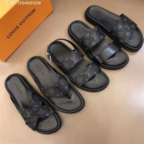 lv sandals men's for sale.